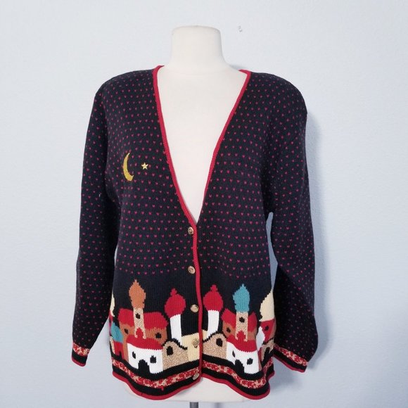 Vintage Sweaters - Vintage 80's 90's Holiday Ugly Party Sweater
